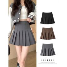 Plissierter Minirock mit Shorts für Damen, hohe Taille, A-Linie, Skater-Skort, Weiß, Schwarz, Rosa, sportliche Schuluniform, neue Mode, HotSale