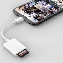 Adattatore per lettore di schede SD da illuminazione per IPhone 14 13 12 11 Pro Max Mini XS XR X IPad Otg Micro SD TF Connettore per lettore di schede di memoria