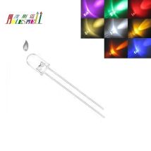 10 Stück 5 mm flackernde LED, rot, gelb, blau, grün, weiß, orange, rosa, warmweiß, rosa, wasserklare Linse, Kerze flackernde Lichtdioden