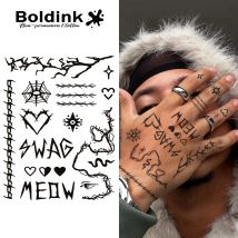 Temporäres Tattoo im Gothic-Stil, hält bis 15 Tage, neue Technologie, magischer, wasserfester, semi-permanenter Aufkleber.
