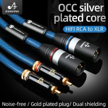 ATAUDIO 1 Paar HiFi-RCA-auf-XLR-Audiokabel Stecker auf Buchse (Stecker auf Stecker) Stereo-RCA-Kabel