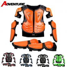 Armatura da motociclista per bambini Protezione gilet pettorale Giacca da motocross Armatura protettiva per bambini Armature da moto Ginocchiere da equitazione Gomitiere