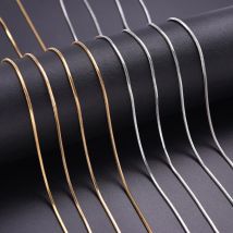 Commercio all'ingrosso 45/50/60/70 cm serpente collana a catena lunga collane in acciaio inossidabile per le donne uomini gioielli collo girocolli Catenina Collana