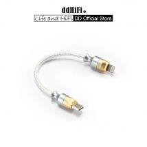 DD ddHiFi MFi05 M2 Light-ning to USB-C OTG Decoding Cable (OFC), 3.7V Output Voltage for Greater Compatibility, 9cm / 50cm