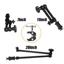 7/11/20 pollici in metallo articolato braccio magico super morsetto supporto per fotocamera DSLR studio fotografico accessori per fotografia kit di oggetti di scena