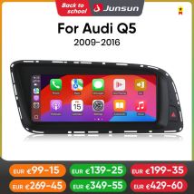 Junsun 8,8 pulgadas CarPlay para Apple Radio de coche Multimedia para Audi Q5 2009-2016 4G LTE WiFi Bluetooth inalámbrico Android Auto estéreo