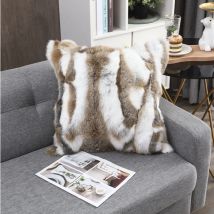 Weiches und warmes echtes Kaninchen fell Patchwork Kissen bezug, kostenloser Versand, CX-D-17, kostenloser Versand