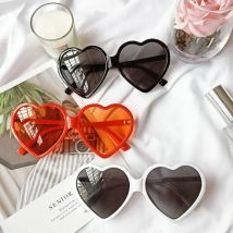 New Brand Women New Retro Heart Shape Sunglasses candy color Love Sunglasses cut red Decorative Glasses shades for women