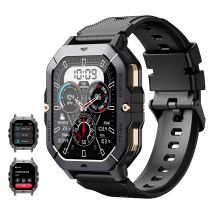 MISIRUN Smart Uhr 2,02 Zoll Bluetooth Anruf Sport Fitness Tracker Herzfrequenz Monitor 1ATM Wasserdicht Männer Frauen Smartwatch