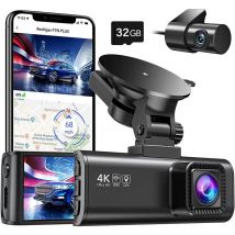 REDTIGER F7NP Cámara para Coche 4K con Pantalla IPS de 3.18”, Mini Grabadora DVR para Coche, Modo de Estacionamiento 24H, WiFi 5.8GHz y GPS Integrados