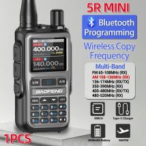 Radiotelefon BAOFENG UV-5R Mini, pełnozakresowy, programowanie Bluetooth, bezprzewodowe kopiowanie częstotliwości, 2 PTT, AM/FM, Type-C, daleki zasięg, radio krótkofalowe.