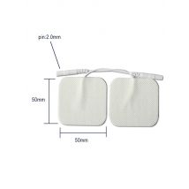 50 Pairs Packs Electrodes Pads With Plug Hole 2.0mm For TENS/EMS Digital Therapy Machine Size 5*5cm