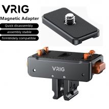 VRIG Magnetische Schnellwechsel-Adapterbasis für Gopro 12 11 10 Insta360 Ace/Ace Pro ONE X2 Action-Kamera-Stativ-Adapter-Montageplatte