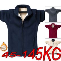 Langarmjacke Herren Große Größe M-9XL Herbst und Winter Lammfleece Strickjacke Outdoor Sport Fleece Dicke warme Kleidung