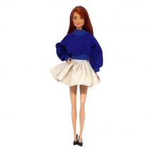 1 Set High Quality Fashion Casual 1/6 Clothes Handmade Clothes Accessories Sweaters Dresses Winter Wear Fur Jacket For 29~32 cm