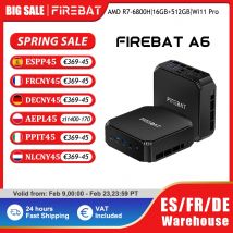 FIREBAT A6 Neuester MINI-PC AMD Ryzen 7 6800H 7735HS 16GB DDR5 RAM 512GB SSD WIFI6 BT5.2 Tragbarer Desktop MINI-PC Computer