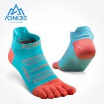 3 pares AONIJIE E4801 E4802 Ultra Run calcetines atléticos de corte bajo con cinco dedos calcetines de cuarto para correr maratón carrera Trail