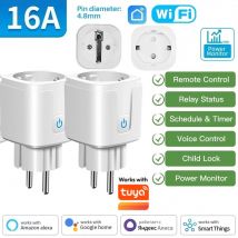 Smart Plug WiFi UE Presa intelligente 16A/20A con timer di monitoraggio dell'alimentazione APP remota Controllo vocale compatibile con Alexa Google Home