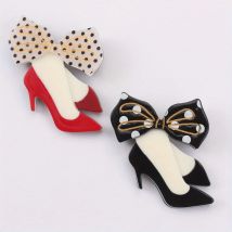 Mode Frauen Acryl Schuhe Brosche Abzeichen Pin Schmuck