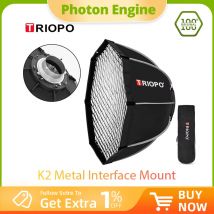 Triopo K2 55cm 65cm 90cm 120cm Quickly Release Bowens Mount Octagon Softbox + Honeycomb Grid Outdoor Soft Box for Flash