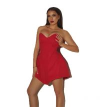 Women Strapless Backless Dress Fashion Off-shoulder Corset Bustier Party Club Dresses 2025 Chic Lady Waist Cinching Evening Gown