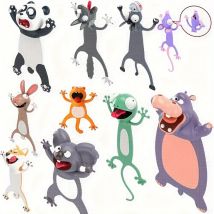 1 pz segnalibro animale stereoscopico 3D PVC originale creazione letteraria creativa divertente gatto studente cancelleria aiuto per la lettura