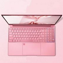 Elegante portátil rosa de 15,6": Windows 10 Office Education Intel Celeron N5095, 16 GB de RAM, 1 TB SSD, WiFi dual, marcos estrechos.