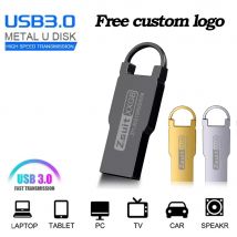 Hochgeschwindigkeits-Memoria-Flash-Laufwerke Pen drive 64GB 32GB wasserdichtes USB-Stick USB 3,0 Flash USB-Metallstift USB u Disk Speicher kostenloses Logo