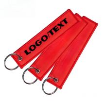 Benutzerdefiniertes Logo Luftfahrt Tasche Band Schlüsselanhänger Druck Name Nummer Motorrad Stickerei Gurtband Schlüsselanhänger Personalisieren Schlüsselanhänger Riemen