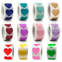 500 Stück/Rolle Liebe herzförmige Aufkleber Siegeletiketten Geburtstagsfeier Geschenkverpackung niedliche Briefpapieraufkleber Scrapbooking für Handwerk