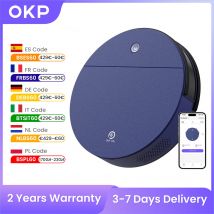 OKP K3 Robot Aspirapolvere 2000Pa Forte aspirazione 120 minuti di autonomia, 5 modalità di pulizia elettrodomestico per pavimenti duri e moquette