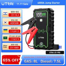 UTRAI Power Bank 4000A Jump Starter caricatore portatile Car Booster 12V dispositivo di avviamento automatico avviamento batteria per Auto di emergenza