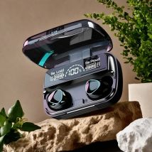 Nuovi auricolari Bluetooth Cuffie con display LED vivavoce Auricolari wireless per musica Bluetooth Cuffie impermeabili per smartphone