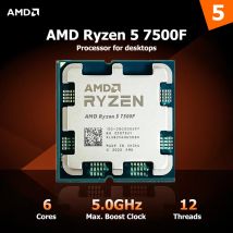 Processore CPU AMD Ryzen 5 7500F R5 per desktop AM5 Zen 4 6 core 12 thread fino a 5 GHz