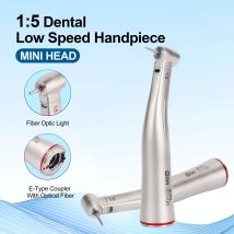 Druckknopf 1:5 Vergrößerndes Hochgeschwindigkeits-Dental-Kontrawinkelstück X95/X95L mit Innenwasserspray und Rotem Ring Luftturbinenhandstück
