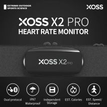 XOSS X2 Pro Sensore di frequenza cardiaca Registrazione indipendente Fascia toracica Monitor HRM Bluetooth ANT + Sensore per bicicletta intelligente per fitness sanitario