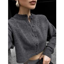 Tossy Strickjacke Pullover Weibliche Lange Hülse Gestellte Solide Top Streetwear Casual Patchwork Pendeln Top Frauen Strickwaren Strickjacke