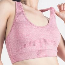 Nahtlose Sport-Bh Frauen Fitness Cropped Top Gepolsterte Push-Up Yoga Bh Gym Büstenhalter Femme Workout Racerback Aktive Tragen