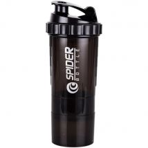 Bottiglia di proteine Shaker a 3 strati, tazza per agitare la polvere, bottiglia d'acqua, tazza di miscelazione in plastica, bottiglia per esercizi per body building