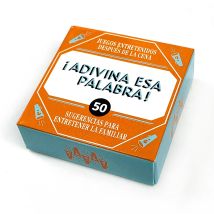 Cartas de juego de tamaño mini español "¡Nombre que palabra!) Juego de cartas de 50 Uds., juego de cartas de reunión familiar, juego de acampada