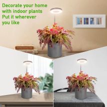 Pełne Spektrum Wewnętrzne Solarne LED Światło do Uprawy, Czterostopniowe Ściemnianie, Sukulenty, Kwiaty, Podłogowe Teleskopowe Światło Wypełniające