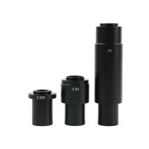 0.35X 0.5X 1X C-Mount Monocular Lens Adapter 1X Adapter Tube for CCD Video Microscope Camera 180X 300X Zoom Lens