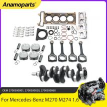 Zestaw do remontu silnika, wał korbowy pasujący do 1.6 L T M270 M274 do Mercedes-Benz C180 W204 W205 W213 C300 E250 W176 W212 1.6T benzyna