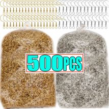 100/500pcs DIY Earring Findings Earrings Clasps Hooks Stainless Steel Hypoallergenic Earring Making Accessories Hook Earwire
