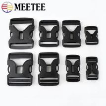 Meetee 2/5/10 Stück 20–50 mm Kunststoff-Entriegelungsschnalle, Rucksackgurt, verstellbare Schnallen, DIY Gurtband, Clip, Haken, Gürtelverschluss, Gepäckzubehör