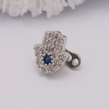 JHJT 1PC Hand Eye Micro Dermal Anchor Top Piercing Top G23 Titan Basis Körperschmuck