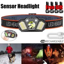 LED Multifunktionale Starke Glatze Licht Welle Sensing Scheinwerfer Ultra Lange Ausdauer Outdoor Notbeleuchtung Arbeits Licht