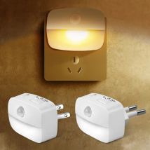 Luce notturna a LED con sensore di movimento Luce UE US Presa Lampade Luci notturne per bambini Lampada da notte per camera da letto da comodino a parete senza fili