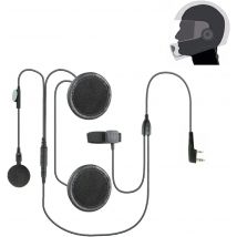 BAOFENG-Kit de casco para motocicleta, auricular de cara completa de 2 pines, micrófono Ken Wood/WOU Xun/Pu Xing/Lin ton, Walkie Talkie de Radio bidireccional