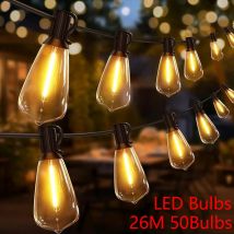 26M Festoon ST38 LED Globo Luci della stringa Fata LED all'aperto per la festa di Natale Decorazioni da giardino Lampada ghirlanda Street Patio Cortile
